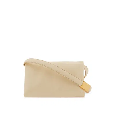 Marni Small Prisma Bag In Ivory Leather In Neutral