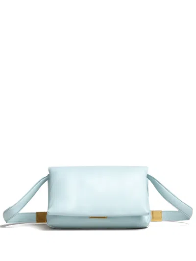 Marni Small Prisma Leather Shoulder Bag In Blue