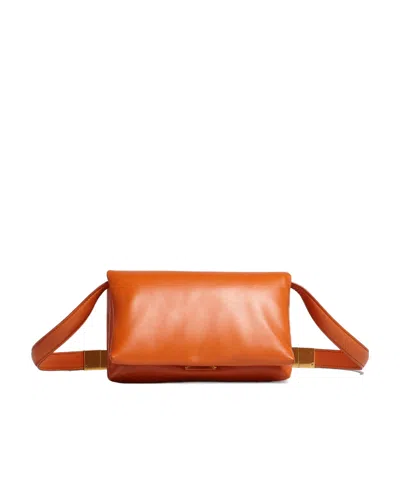 Marni Small Orange Calsfkin Prisma Bag