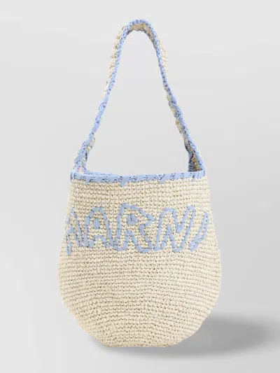 MARNI SMALL RAFFIA SHOULDER BAG