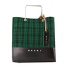 Marni Small Shopper Bag Wool Shoulder Top Handle In Green