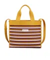 Marni Small Shopping Striped Tote Bag In Multicolor