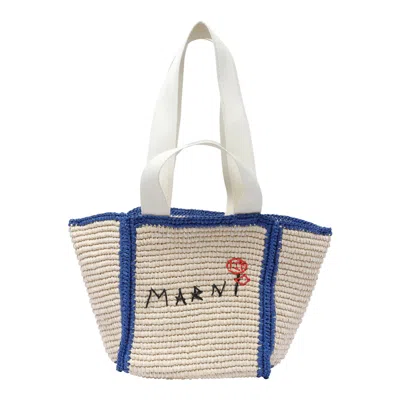 Marni Small Sillo Shopping Bag In Beige