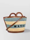 Marni Striped Pattern Tote Bag With Detachable Strap In Multi