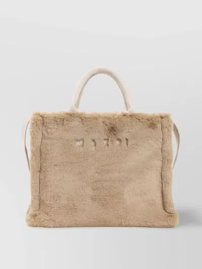MARNI SMALL TEDDY BASKET HANDBAG