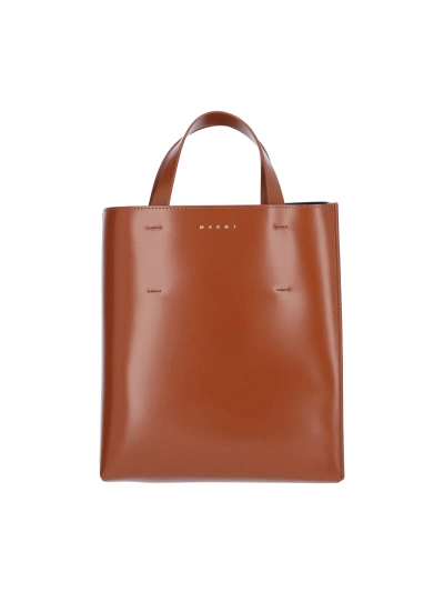 Marni Small Tote Bag Museo In Leather