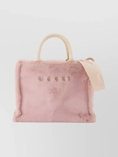 Marni Small Tote Bag Synthetic Material In Pink