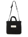 Marni Small Tote Bag With Logo In Black