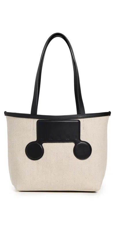 Marni Small Tote Oft Beige/black