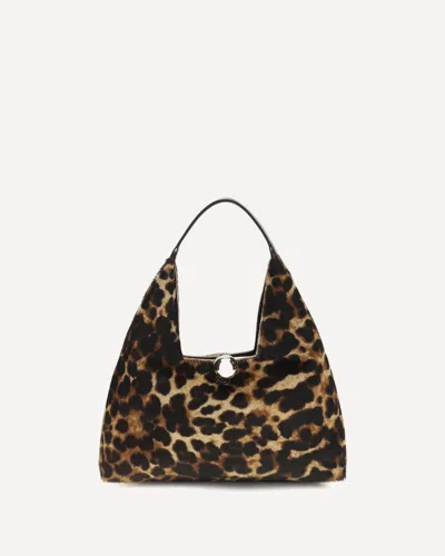 Marni Small Trapeze Leopard Handbag In Brown