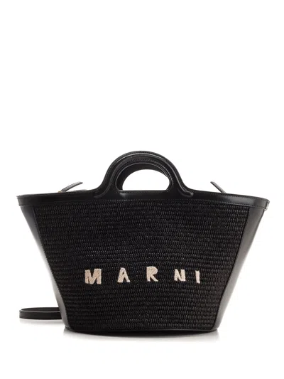 Marni Logo刺绣托特包 In Brown