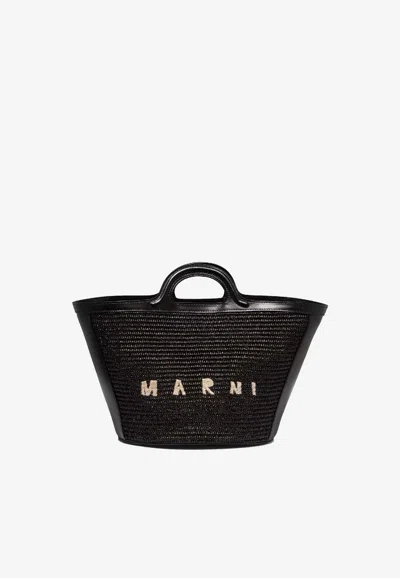 Marni Small Tropicalia Bucket Bag In Black