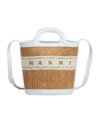 MARNI MARNI SMALL TROPICALIA LOGO-EMBROIDERED DRAWSTRING BUCKET BAG