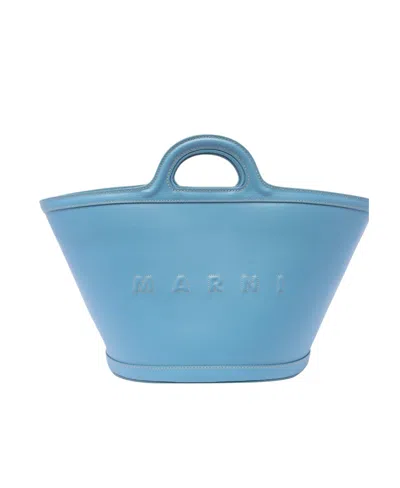 Marni Small Tropicalia Shoulder Bag In Blue