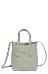 Marni Small Trunkaroo Leather Shopper In Light/grey