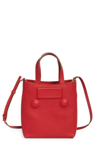 Marni Small Trunkaroo Leather Shopper In Very/red