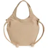 Marni Small Trunkaroo Leather Tote In Sand