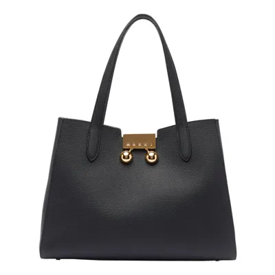 Marni Small Trunkaroo Tote Bag In Black