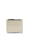 Marni Small Zipped Leather Card Case In Neutrals