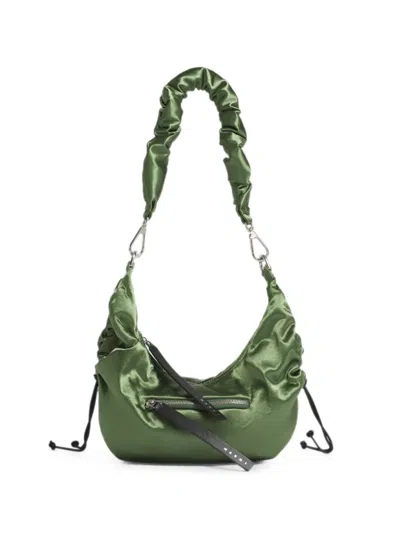 Marni Smocked Toggle-secured Shoulder Bag In グリーン