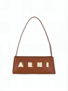Marni Borsa A Spalla In Pelle Caramello  Donna In Brown