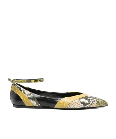 MARNI SNAKE-PRINT BALLET FLATS