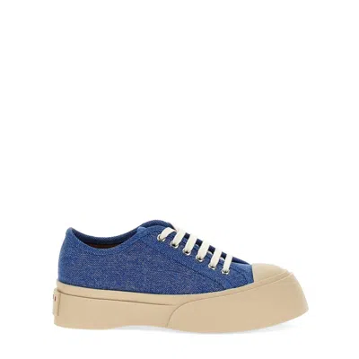 Marni Oversize Sole Leather Sneakers In 00b21