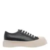 Marni Pablo Leather Low Top Sneakers In Black