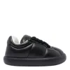 Marni Padded Leather Sneakers With Flat Rubber Sole