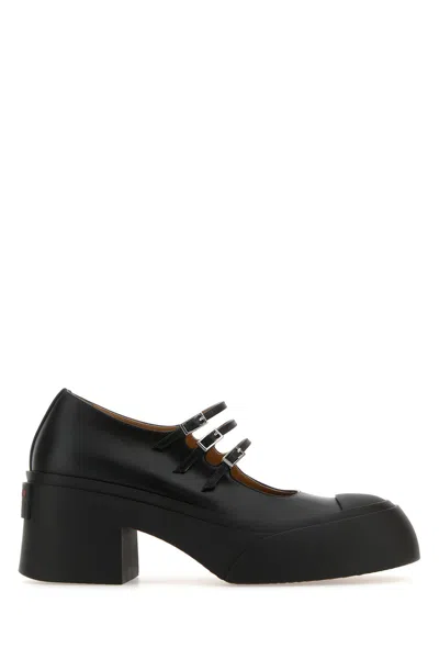 MARNI MARNI BLACK LEATHER PABLO MARY JANE PUMPS