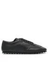 Marni Softy Soccer Nappa Leather Sneakers In Black