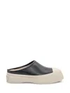 Marni Pablo Leather And Shearling Clog In Black
