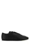 Marni Leather Low-top Sneakers And Contrasting Sole In Black