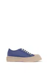 Marni Calf Hair And Leather Sneakers With Chunky Sole In Blue