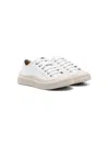 Marni Embroidered-logo Leather Sneakers In White