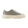 Marni Logo Patch Lace-up Sneakers In Gray
