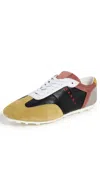Marni Black Leather And Suede Sneakers In Multi