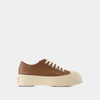 MARNI SNEAKERS LACED UP - MARNI - CUIR - MARRON