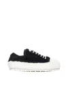 Marni Teddy Lace-up Sneakers In Lily White/black
