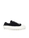 Marni Teddy Lace-up Sneakers In Lily White/black
