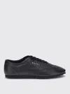 Marni Leather Low-top Sneakers And Contrasting Sole In Black