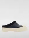 Marni Pablo Leather And Shearling Clog In Schwarz