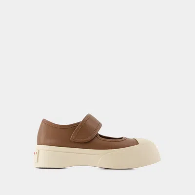 Marni Mary Jane Style Sneakers For Women In Brown