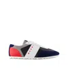 Marni Logo-embroidered Suede-trimmed Leather Sneakers In Multi