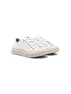 Marni Embroidered-logo Leather Sneakers In White