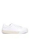 Marni White Nappa Low Sneakers In Blanco