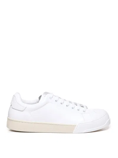 Marni White Nappa Low Sneakers