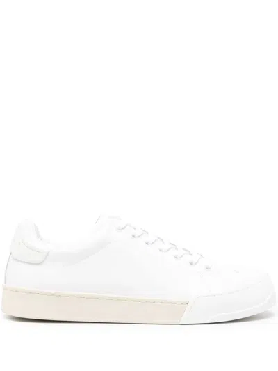 Marni White Nappa Low Sneakers