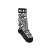 Marni Floral Pattern Ribbed Cuffs Lingerie Socks