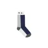 Marni Color-blocked Ribbed Cuff Socks In Blue
